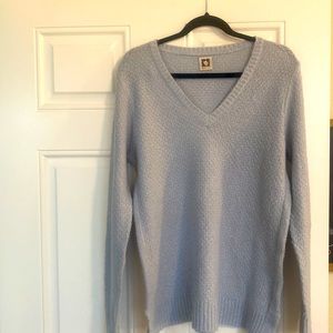 Anne Klein light blue/silver cozy sweater